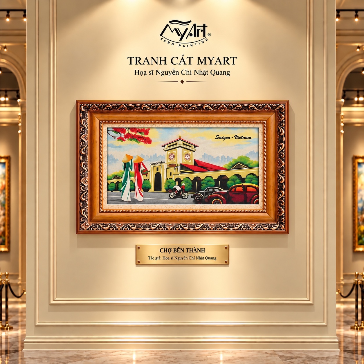 Tranh cát chợ bến thành 1