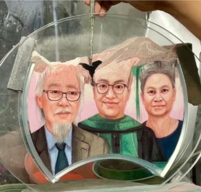 TRANH CÁT CHÂN DUNG GIA ĐÌNH 1