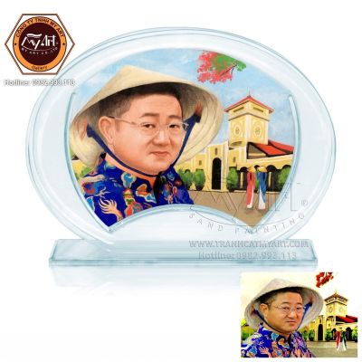 Tranh Cát Chân Dung MR. ONO SHINJI - Tổng giám đốc KEWPIE VIỆT NAM