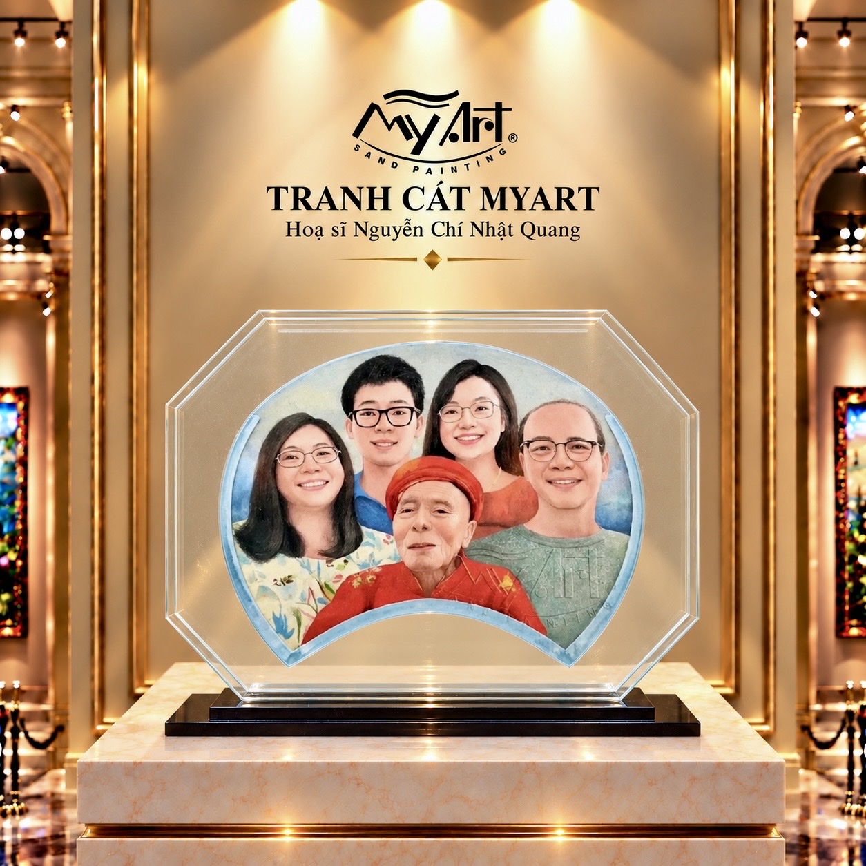 TRANH CÁT CHÂN DUNG GIA ĐÌNH 2